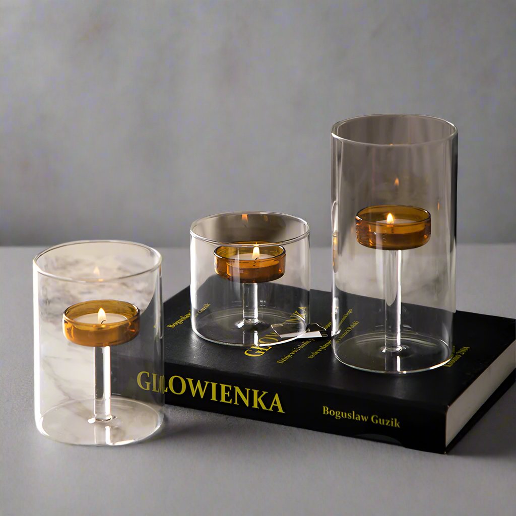 Glass Tea Light Candle Holder